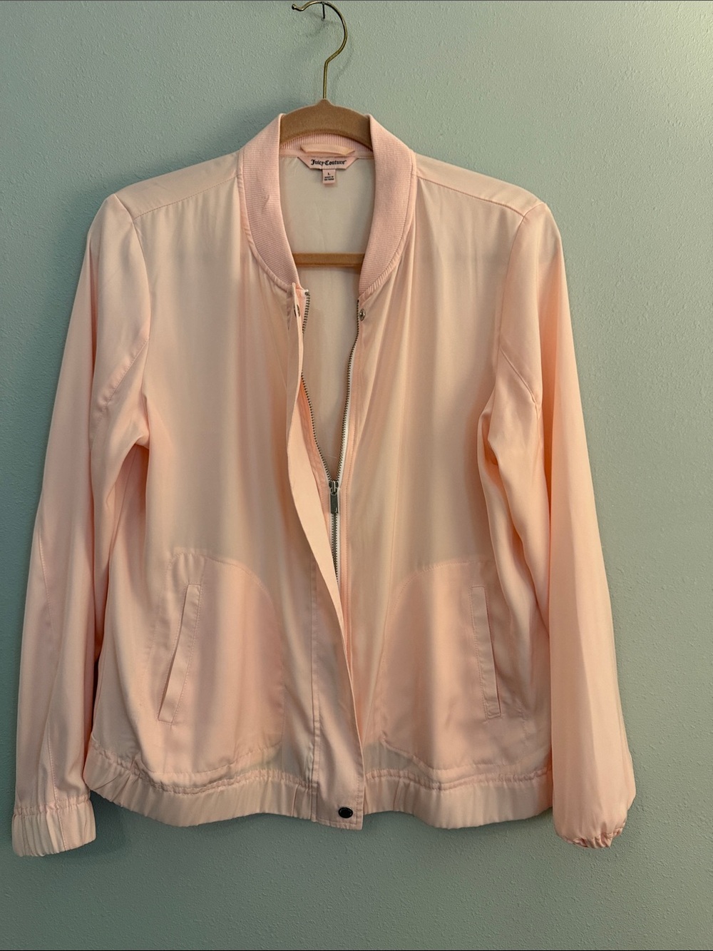 Juicy Couture Pastel Pink Bomber Jacket gorgeous and so  soft